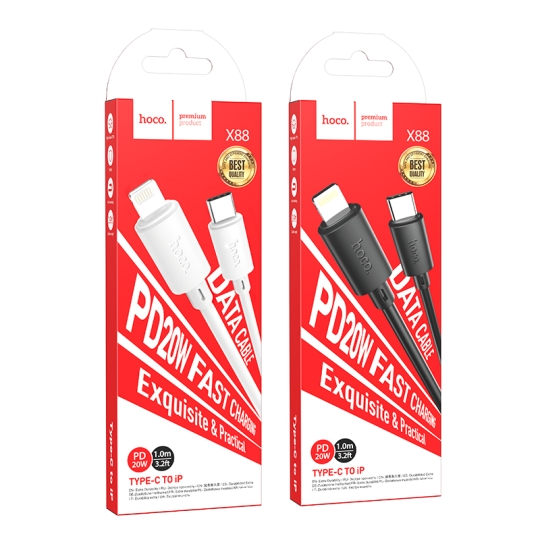 Hoco X88 Type-c to Lightning charging Data cable PD20w 1m